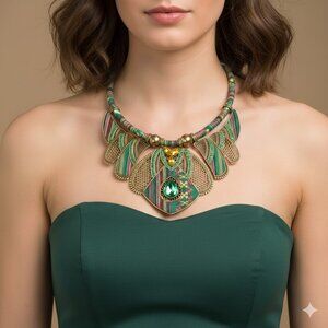 Elegant Multicolor Statement Necklace